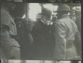 Fotografia de Bernardino Machado, em Roquetoire (França), durante a visita às tropas do Corpo Expedicionário Português (CEP)