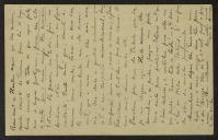 Bilhete-postal de Joaquim de Araújo a Teófilo Braga