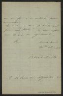 Carta de Pedro de Ávila a Teófilo Braga