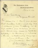 Carta de The Shakespeare Club para Manuel Teixeira Gomes