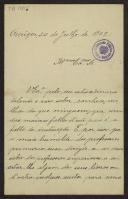 Carta de Joaquim Pedro Dias a Teófilo Braga