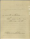 Carta de Francisco de Oliveira para Eurico Cameira