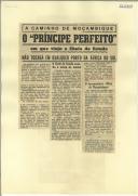 "O ""Príncipe Perfeito"" em que viaja o Chefe do Estado não tocará em qualquer porto da África do Sul"