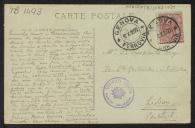 Bilhete-postal de Joaquim de Araújo a Teófilo Braga