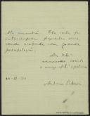 Carta de António Cabreira a Teófilo Braga