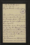Carta de Artur Lobo de Ávila a Teófilo Braga