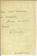Carta de W. Langley para Manuel Teixeira Gomes