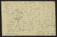 Bilhete-postal de Joaquim de Araújo a Teófilo Braga