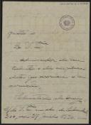 Carta de Sebastião de Araújo a Teófilo Braga