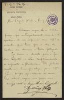 Carta de Agostinho Fortes para Teófilo Braga
