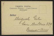 Bilhete-postal para Miguel Gili