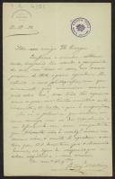 Carta de B. Joaquim Martinez, do Ministerio de Gracia y Justicia, a Teófilo Braga