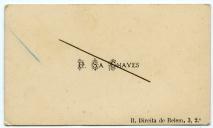 Cartão de visita de F. S. Chaves