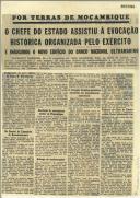 Por terras de Moçambique o Chefe do Estado assistiu à evocação histórica organizada pelo exército