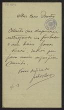 Carta de Júlio Borges a Teófilo Braga