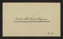 Cartão de visita de Carlos R. Correia Figanier