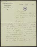Carta de Union des Nationalités a Teófilo Braga