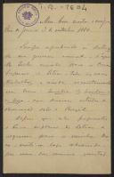 Carta de Luis de Andrade a Teófilo Braga