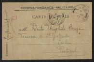 Bilhete-postal de Levy Bensabat a Teófilo Braga