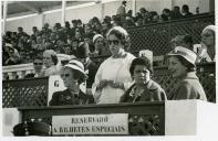 Fotografia de Gertrudes Ribeiro da Costa no Concurso Hípico Internacional