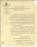 Ofício de Vasconcelos Santos para Eurico Cameira e Sousa