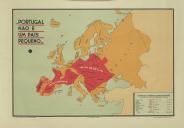 Mapa do Império Colonial Português intitulado "Portugal Não é um país pequeno"