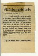 Sidónio revisitado por um jornalista