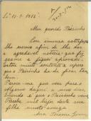 Carta de Ana Rosa Teixeira Gomes para Manuel Teixeira Gomes