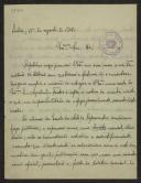Carta de Felio Ferreira Gomes do Amaral a Teófilo Braga