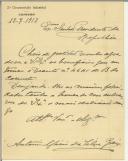 Carta de António Mário da Silva Gaio para Sidónio Pais
