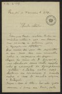 Carta de Ruy Coelho para Teófilo Braga
