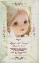 Cartão de lembrança de baptismo de Miguel Neto Portugal Ramalho Eanes