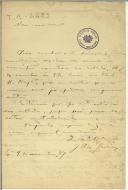 Carta de Elias Garcia para Teófilo Braga