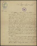 Ofício de António Alves de Matos para Teófilo Braga 