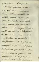 Rascunho de carta de Manuel Teixeira Gomes a Arthur Nicolson