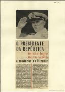 O Presidente da República inicia hoje nova visita a províncias do Ultramar