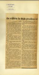 Em vésperas da eleição presidencial