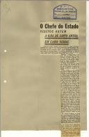 O Chefe do Estado visitou ontem a ilha de Santo Antão, em Cabo Verde