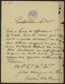 Carta de José Marques da Cruz a Teófilo Braga