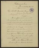 Carta de Damião Albano de Campos, Tenente Coronel de Campos, a Teófilo Brag
