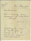 Carta de João Chagas a Manuel Teixeira Gomes