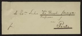 Carta de Carl von Reinhardstoettner a Teófilo Braga