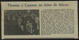 Thomaz e Caetano na missa de Salazar