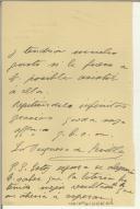 Carta da Duquesa de Sevilha para Manuel Teixeira Gomes