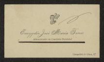 Cartão de visita de Emídio José Maria Torres