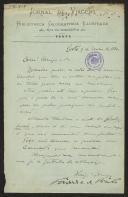 Carta de Ferreira de Brito a Teófilo Braga