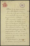 Carta de Argimino Galvão a Teófilo Braga