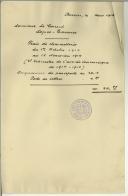 Nota informativa a Lopes Tavares, Cônsul, das despesas de chancelaria com a impressão de passaportes e portes de correio no 4.º trimestre do ano económico de 1914-1915