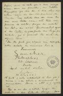 Carta de Joaquim de Araújo para Teófilo Braga
