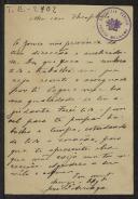 Bilhete de José de Arriaga a Teófilo Braga